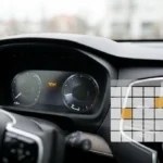 Car dashboard showing maintenance reminder for scheduled service