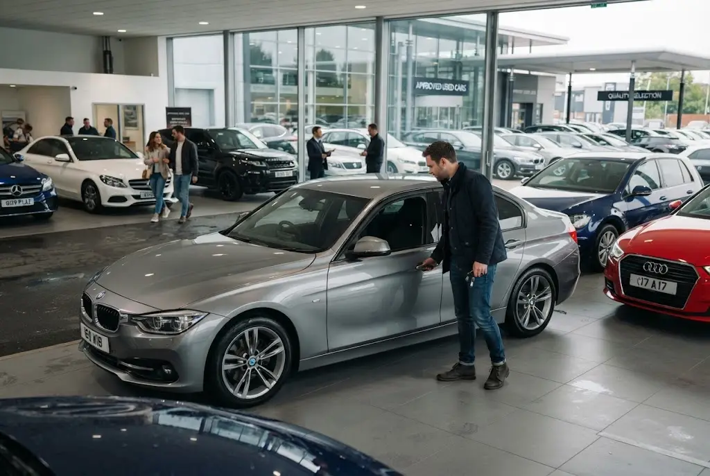 Used Cars: Latest UK Market Prices & Buying Trends Used cars in the UK market with buyers comparing second-hand vehicles