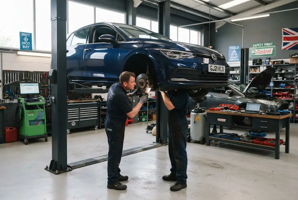 Car service cost UK 2026 at a professional automotive garage